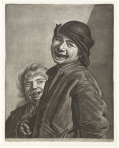 Two laughing boys by Pieter Louw