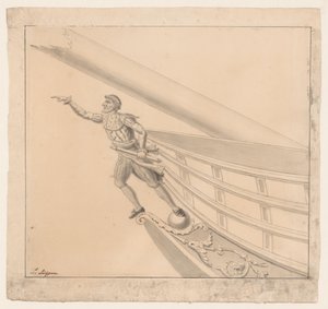 Figurehead of a Man with a Telescope by Pieter Luypen (signed by artist)