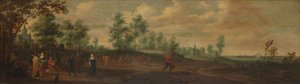 Landscape with a Couple Dancing by Pieter Meulener