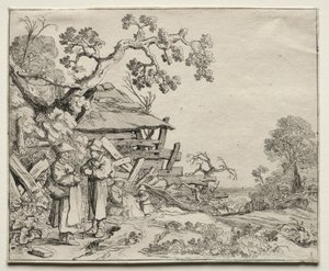Landscape with Two Peasants Conversing