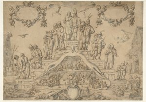Staircase of Old Age with Farmers and Farmer