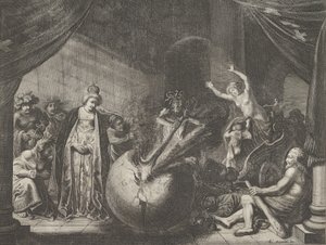 Plate 9: Allegory on the Discord in France, from Caspar Barlaeus, Medicea Hospes, 1638 by Pieter Nolpe