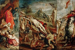 The Elevation of the Cross (sketch for the triptych) by Peter Paul Rubens