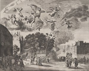 Charles II Entering The Hague in a Carriage with the Mauritshuis on the Right, 1660 by Pieter Philippe