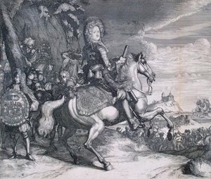 Equestrian Portrait of Alexander Danilovich Menshikov by Pieter Pickaert