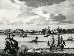 Castle Del Mina, located in Guinea, not far from Cape Three Points by Pieter Schenk