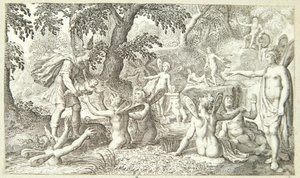 Mercury Handing Bacchus to the Nymphs of Mount Nysa