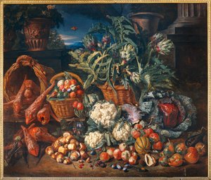 Still-life: Vegetables and Fruits by Pieter Snyers