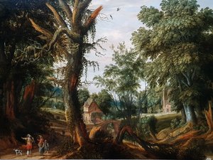 Wooded Landscape with Figures