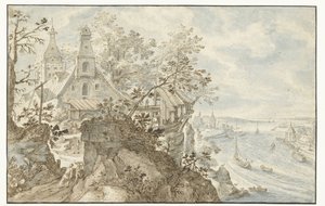 River with a Chapel on the Left by Pieter Stevens (I)