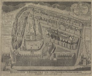 View of the Saint Elizabeth Beguinage and the Saint Elizabeth Church in Ghent by Pieter Wauters