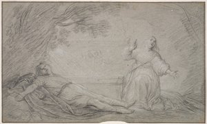A Mythological Scene of a Woman Lamenting the Death of a Young Man by Pieter de Grebber