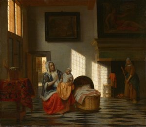Interior with Mother and Child, 