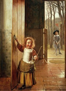 Children in a Doorway with 