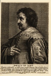 Portrait of Paulus Pontius, Flemish engraver and painter by Pieter de II Jode