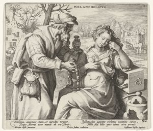 The Melancholic Temperament by Pieter de Jode (I)