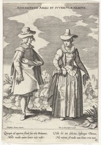 Couple Dressed in English Fashion, ca. 1610 by Pieter de Jode (I)