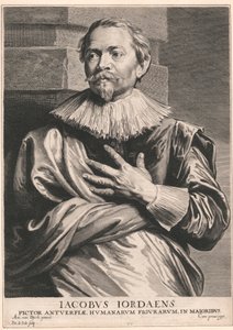 Jacobus Jordaens, Pictor Antuerpiae, Humanarum Figurarum, in Majoribus by Pieter de Jode