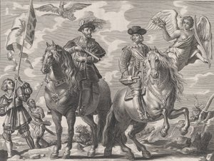 Plate 20: Charles V and Ferdinand on Horseback, from Guillielmus Becanus