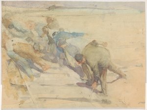 Workers Breaking Up Rails by Pieter de Josselin