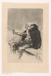 Drinking Man with Walking Stick by Pieter de Josselin