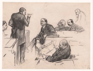 Members of Parliament Mr. H.C. Verniers van der Loeff, Mr. A.J.W. Farncombe Sanders, Mr. G.M. van der Linden, J. Willink and Jhr. Mr. Ruys van Beerenbroek