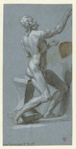 Seated Naked Man, Facing Right