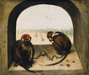 Two Chained Monkeys by Pieter Bruegel the Elder