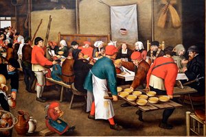 Wedding Feast (or Peasant Wedding) by Pieter Brueghel the Younger by Pieter the Younger Brueghel