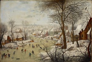 Winter Landscape with a Bird Trap, by Pieter Brueghel the Younger (1564-1638) by Pieter the Younger Brueghel