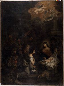 The Adoration of Shepherds by Pieter van (after) Mol