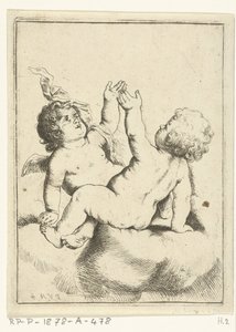 An Angel and a Child on a Cloud