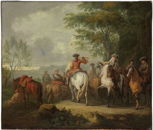 Cavaliers setting off on a journey