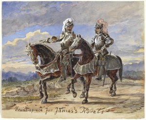 Two Knights on Horseback in a Landscape