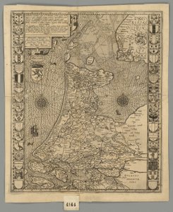 1596 Hollandia Comitatus Kaerius by Pieter van den Keere