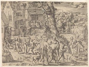 Peasant Kermis by Pieter van der Borcht (I) (attributed to)