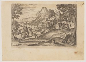 Two Riders and Herdsman by Pieter van der Borcht