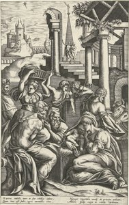 Adoration by the Shepherds by Pieter van der Heyden