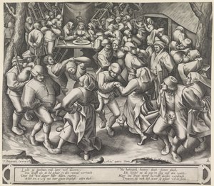 Dance at a Peasant Wedding by Pieter van der Heyden