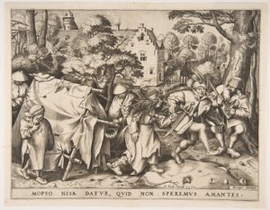 The Dirty Bride or the Marriage of Mopsus and Nisa, 1570 by Pieter van der Heyden