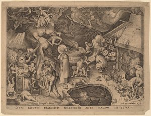 Saint James and the Magician Hermogenes by Pieter van der Heyden after Pieter Bruegel the Elder