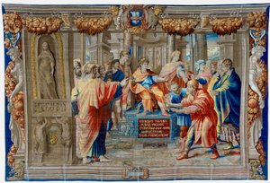 Seventeenth Century Tapestry Depicting the Blinding of the Sorcerer Elima