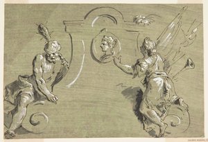 Project for Part of a Painted Decoration by Pietro Antonio Novelli
