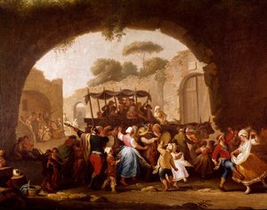 Dance Scene and Popular Party in Naples (detail) by Pietro Fabris
