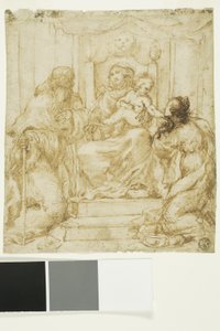 Virgin and Child with Saints Jerome and Catherine by Pietro Faccini