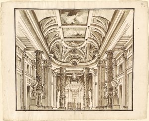 Fantasy of a Great Hall with Basketweave Columns
