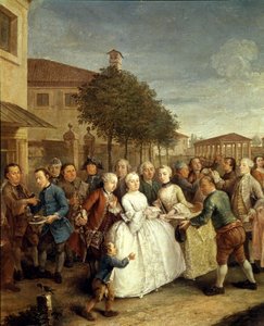 A Party at Villa Widmann by Pietro Longhi