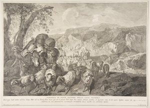 Departure of David the Shepherd from the House of His Father, 1743-63 by Pietro Monaco