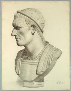 Bust of a Roman Senator (rendering from a plaster cast) by Pietro Montana