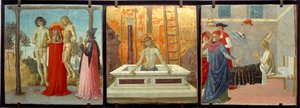 Saint Jerome Supporting Two Unjustly Hung Young Men, Christ at the Tomb and Saint Jerome Resurrecting Cardinal Andrea